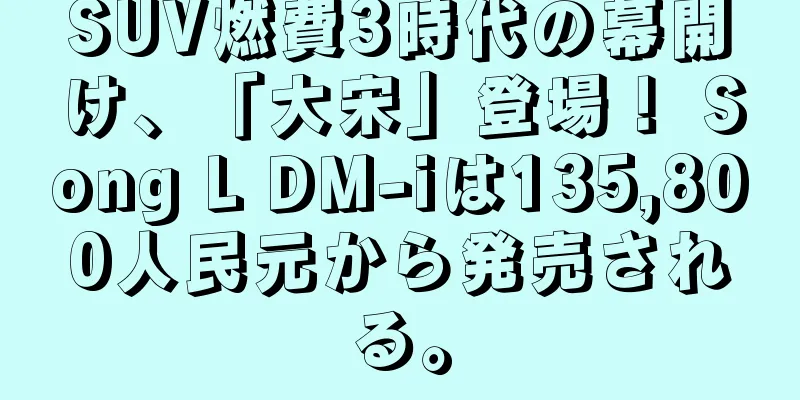 SUV燃費3時代の幕開け、「大宋」登場！ Song L DM-iは135,800人民元から発売される。