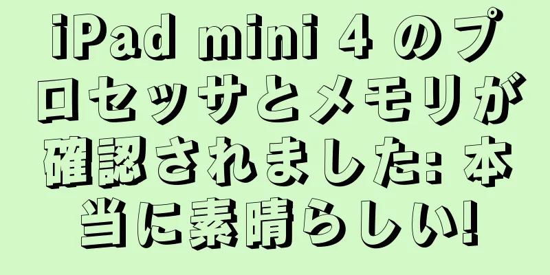 iPad mini 4 のプロセッサとメモリが確認されました: 本当に素晴らしい!