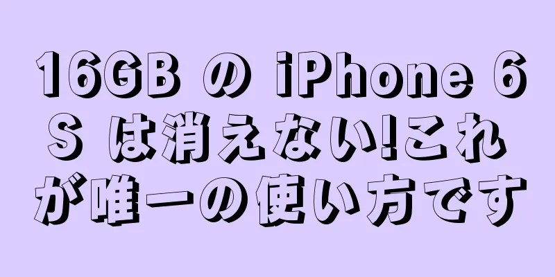16GB の iPhone 6S は消えない!これが唯一の使い方です