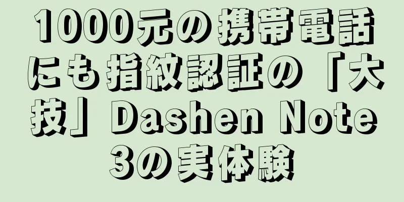 1000元の携帯電話にも指紋認証の「大技」Dashen Note3の実体験