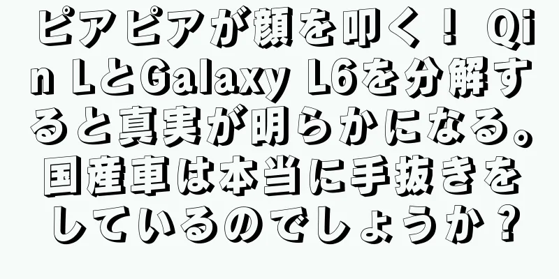 ピアピアが顔を叩く！ Qin LとGalaxy L6を分解すると真実が明らかになる。国産車は本当に手抜きをしているのでしょうか？