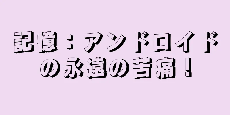 記憶：アンドロイドの永遠の苦痛！