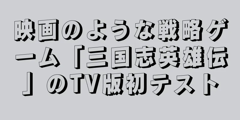 映画のような戦略ゲーム「三国志英雄伝」のTV版初テスト