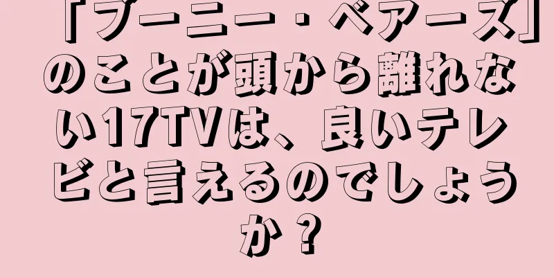 「ブーニー・ベアーズ」のことが頭から離れない17TVは、良いテレビと言えるのでしょうか？