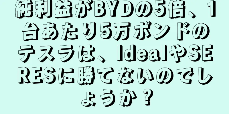 純利益がBYDの5倍、1台あたり5万ポンドのテスラは、IdealやSERESに勝てないのでしょうか？