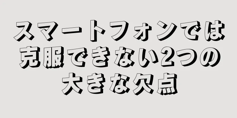 スマートフォンでは克服できない2つの大きな欠点