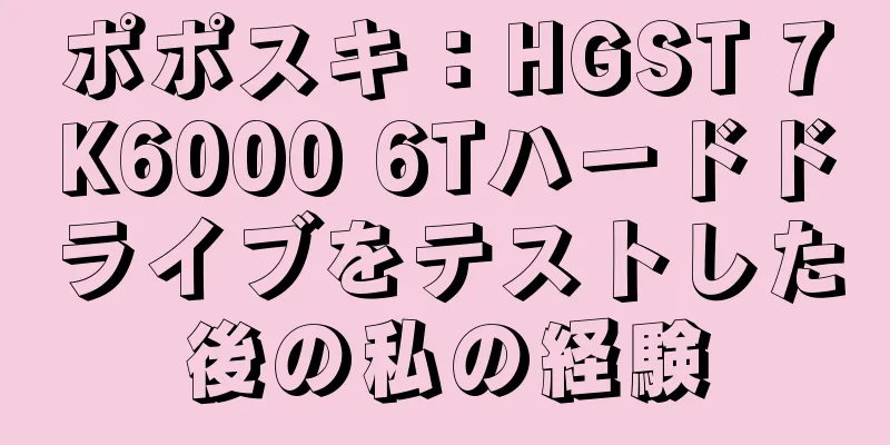 ポポスキ：HGST 7K6000 6Tハードドライブをテストした後の私の経験