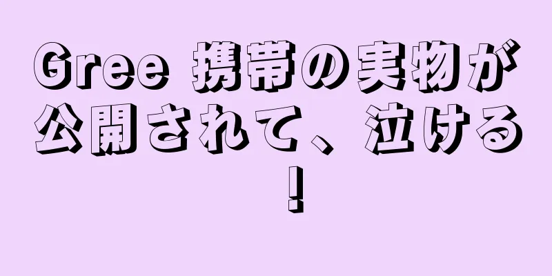 Gree 携帯の実物が公開されて、泣ける！