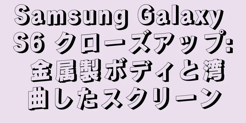 Samsung Galaxy S6 クローズアップ: 金属製ボディと湾曲したスクリーン