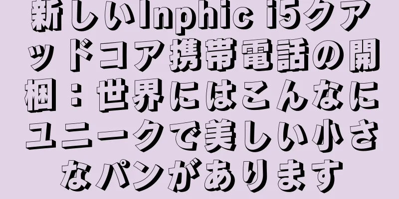 新しいInphic i5クアッドコア携帯電話の開梱：世界にはこんなにユニークで美しい小さなパンがあります