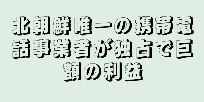 北朝鮮唯一の携帯電話事業者が独占で巨額の利益