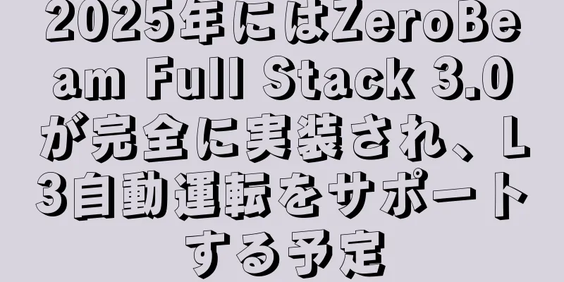 2025年にはZeroBeam Full Stack 3.0が完全に実装され、L3自動運転をサポートする予定