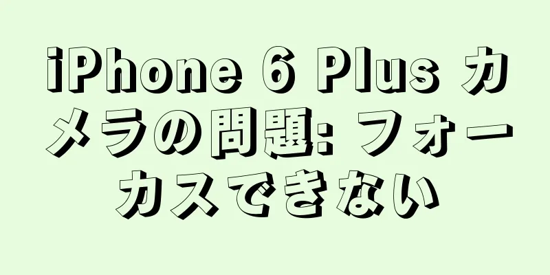 iPhone 6 Plus カメラの問題: フォーカスできない