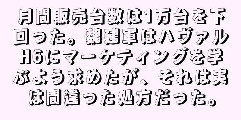 月間販売台数は1万台を下回った。魏建軍はハヴァルH6にマーケティングを学ぶよう求めたが、それは実は間違った処方だった。