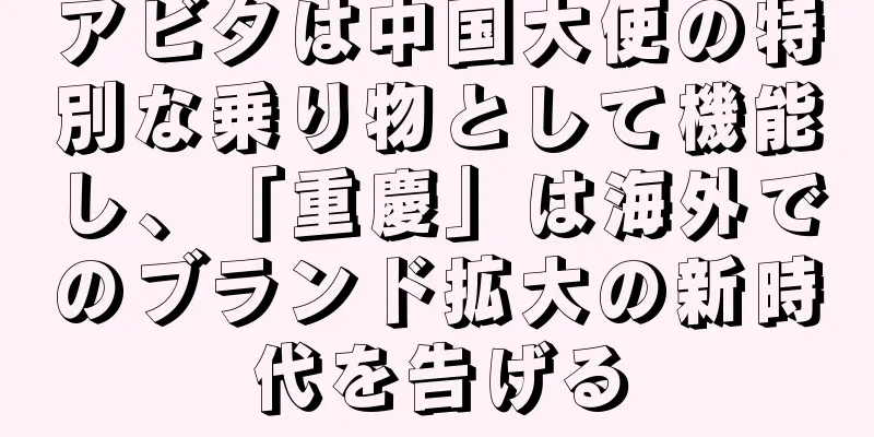 アビタは中国大使の特別な乗り物として機能し、「重慶」は海外でのブランド拡大の新時代を告げる