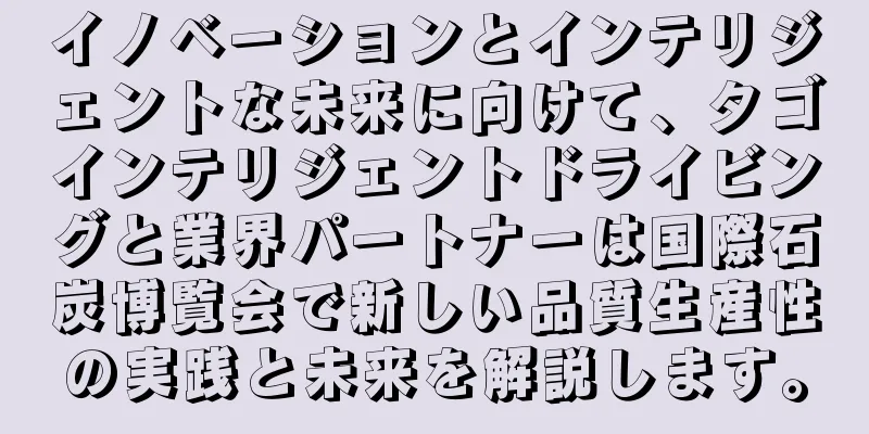 イノベーションとインテリジェントな未来に向けて、タゴインテリジェントドライビングと業界パートナーは国際石炭博覧会で新しい品質生産性の実践と未来を解説します。