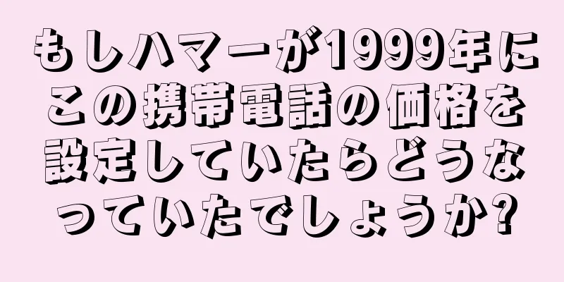 もしハマーが1999年にこの携帯電話の価格を設定していたらどうなっていたでしょうか?