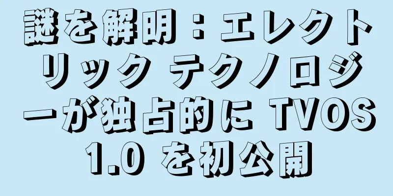 謎を解明：エレクトリック テクノロジーが独占的に TVOS1.0 を初公開