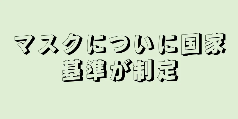 マスクについに国家基準が制定