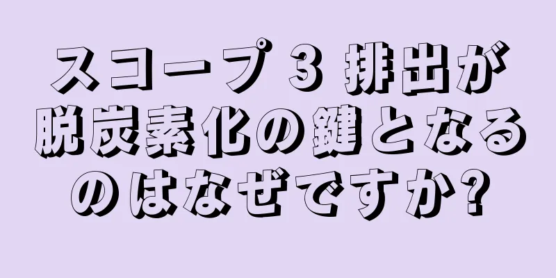 スコープ 3 排出が脱炭素化の鍵となるのはなぜですか?
