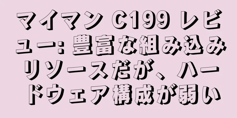 マイマン C199 レビュー: 豊富な組み込みリソースだが、ハードウェア構成が弱い