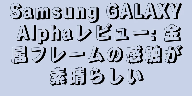 Samsung GALAXY Alphaレビュー: 金属フレームの感触が素晴らしい