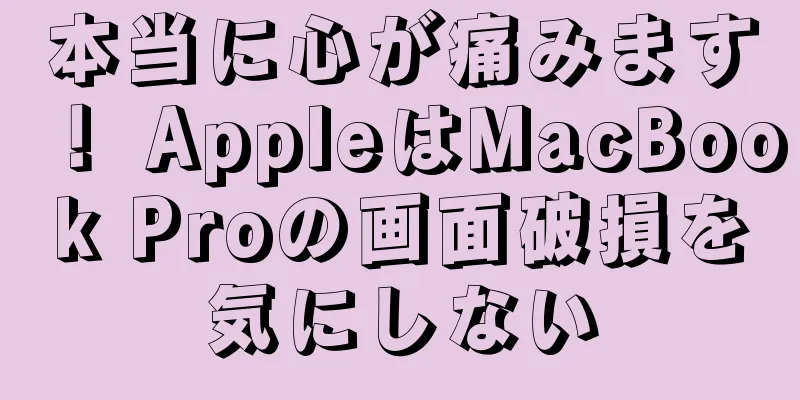 本当に心が痛みます！ AppleはMacBook Proの画面破損を気にしない