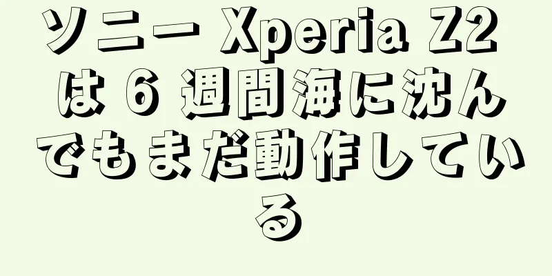 ソニー Xperia Z2 は 6 週間海に沈んでもまだ動作している
