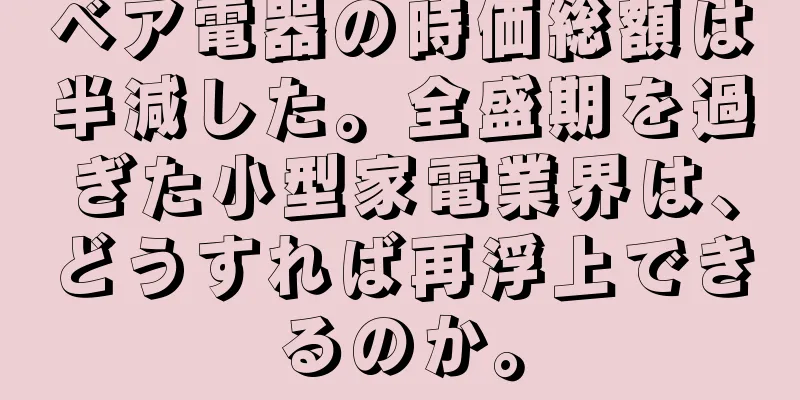 ベア電器の時価総額は半減した。全盛期を過ぎた小型家電業界は、どうすれば再浮上できるのか。