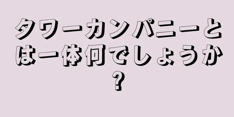 タワーカンパニーとは一体何でしょうか?