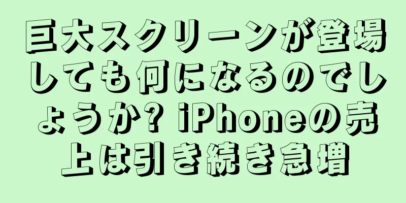 巨大スクリーンが登場しても何になるのでしょうか? iPhoneの売上は引き続き急増