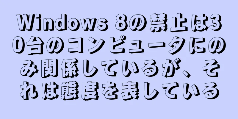 Windows 8の禁止は30台のコンピュータにのみ関係しているが、それは態度を表している