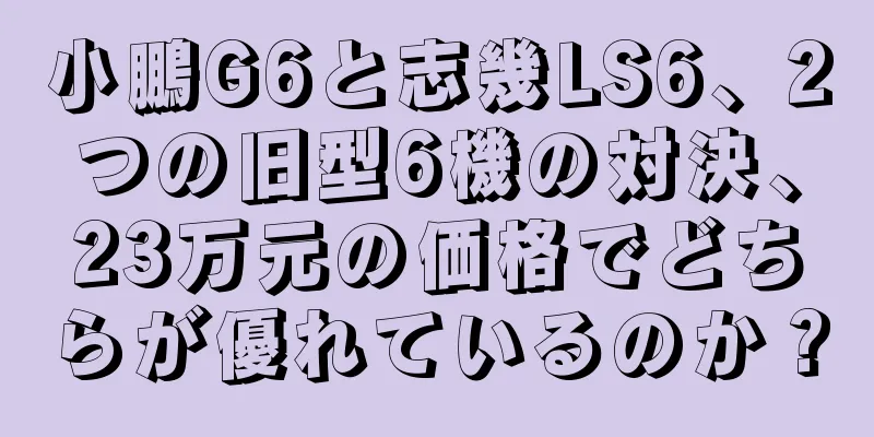 小鵬G6と志幾LS6、2つの旧型6機の対決、23万元の価格でどちらが優れているのか？