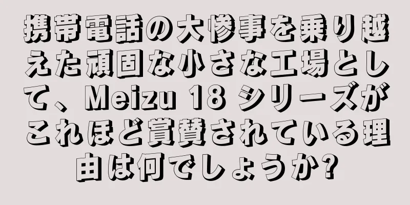 携帯電話の大惨事を乗り越えた頑固な小さな工場として、Meizu 18 シリーズがこれほど賞賛されている理由は何でしょうか?