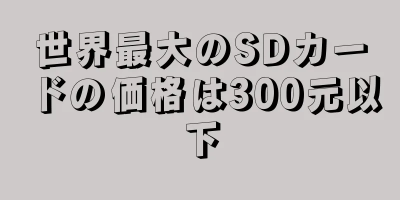世界最大のSDカードの価格は300元以下