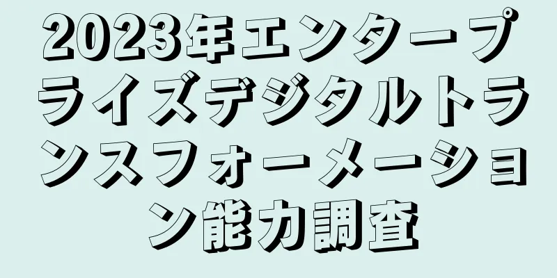 2023年エンタープライズデジタルトランスフォーメーション能力調査