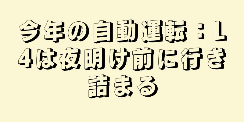 今年の自動運転：L4は夜明け前に行き詰まる