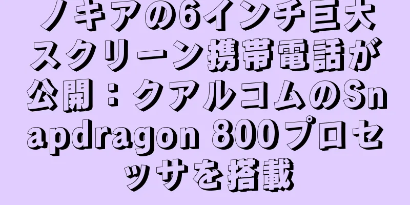 ノキアの6インチ巨大スクリーン携帯電話が公開：クアルコムのSnapdragon 800プロセッサを搭載