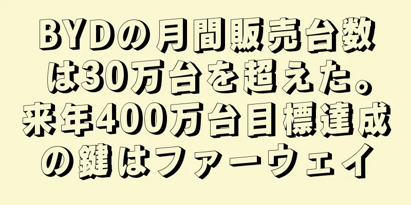 BYDの月間販売台数は30万台を超えた。来年400万台目標達成の鍵はファーウェイ