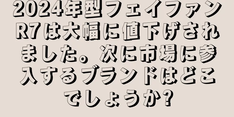 2024年型フェイファンR7は大幅に値下げされました。次に市場に参入するブランドはどこでしょうか?