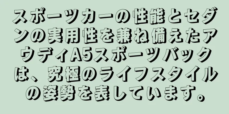 スポーツカーの性能とセダンの実用性を兼ね備えたアウディA5スポーツバックは、究極のライフスタイルの姿勢を表しています。
