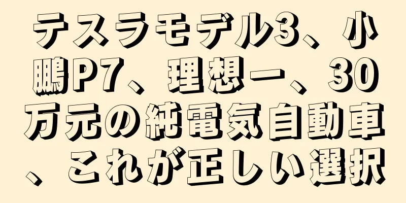 テスラモデル3、小鵬P7、理想一、30万元の純電気自動車、これが正しい選択