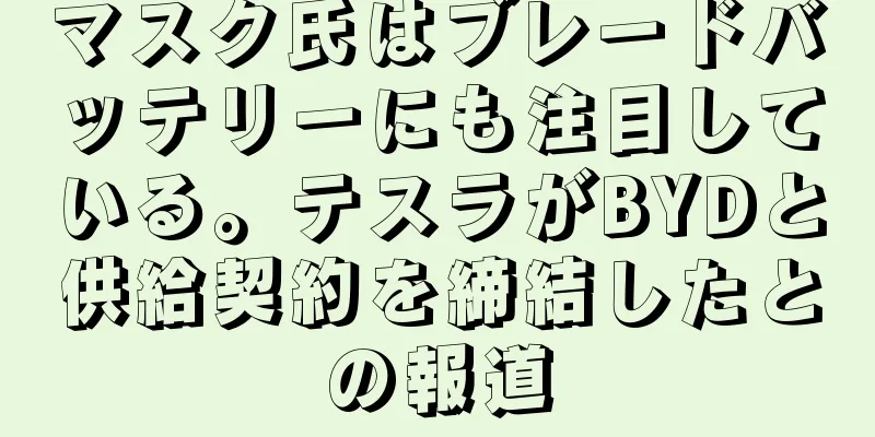 マスク氏はブレードバッテリーにも注目している。テスラがBYDと供給契約を締結したとの報道
