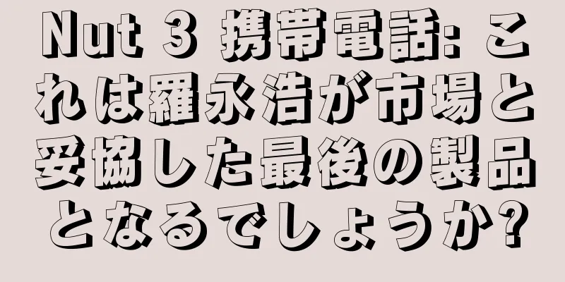 Nut 3 携帯電話: これは羅永浩が市場と妥協した最後の製品となるでしょうか?