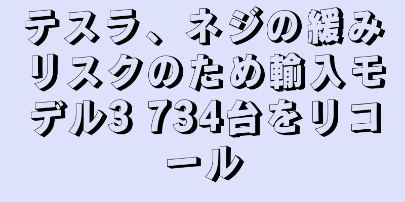 テスラ、ネジの緩みリスクのため輸入モデル3 734台をリコール