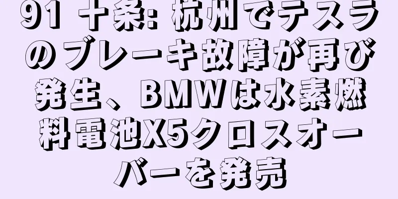 91 十条: 杭州でテスラのブレーキ故障が再び発生、BMWは水素燃料電池X5クロスオーバーを発売
