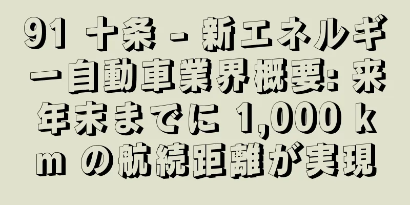 91 十条 - 新エネルギー自動車業界概要: 来年末までに 1,000 km の航続距離が実現