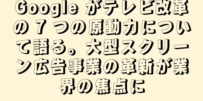 Google がテレビ改革の 7 つの原動力について語る。大型スクリーン広告事業の革新が業界の焦点に