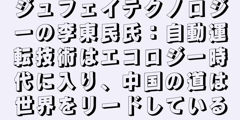 ジュフェイテクノロジーの李東民氏：自動運転技術はエコロジー時代に入り、中国の道は世界をリードしている
