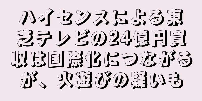 ハイセンスによる東芝テレビの24億円買収は国際化につながるが、火遊びの疑いも